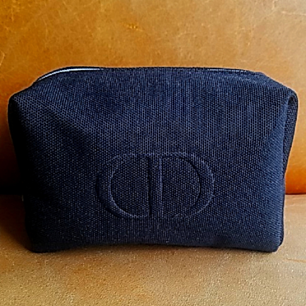 Dior Black Cosmetic Pouch Travel Bag